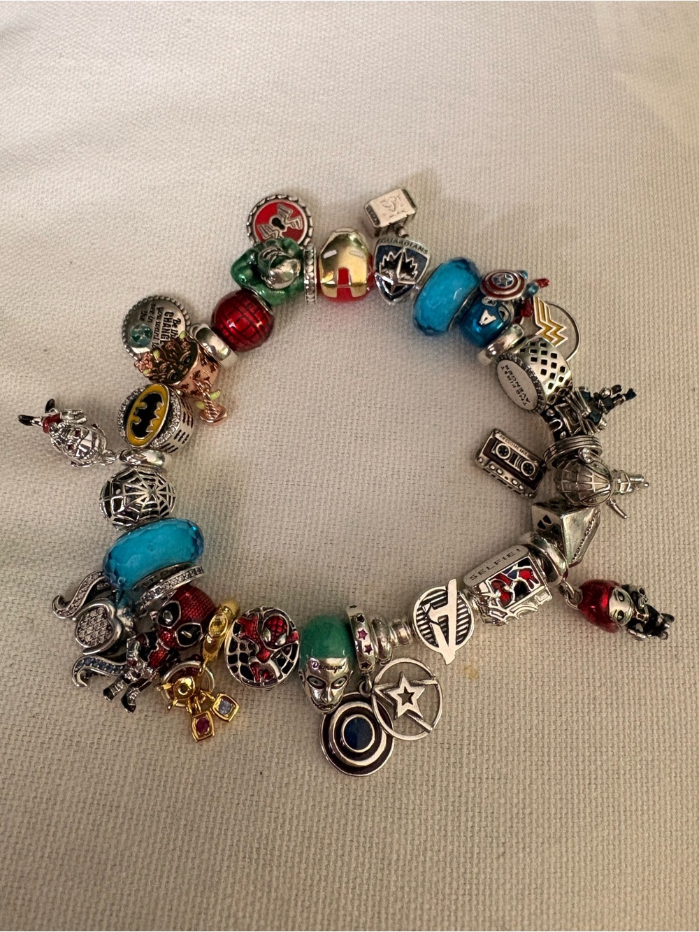 Avengers Pandora bracelet with mixed super heroes charm